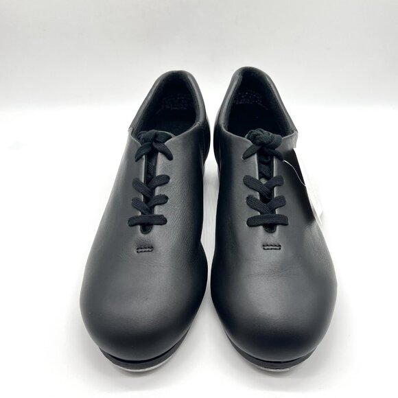 11.5W 11.5 WIDE WIDTH Capezio Womens CG09 Black Leather Oxford Tap Dance‎ Shoes - Picture 2 of 13